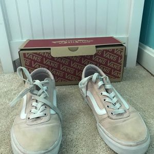 Light pink old skool vans 7.5 women’s